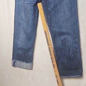 BKE addison jeans Ankle Cropped womens 27 thick stitch embellished pockets